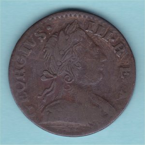1775 (g) HalfPenny, counterfeit, fair