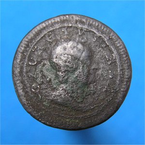 1719 Farthing, Legend over Head,  Fair, 