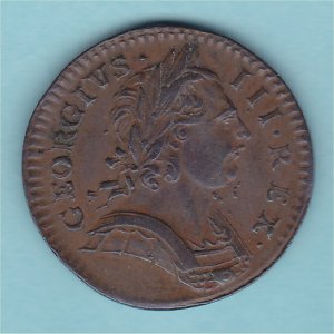 1773 Farthing, George III, VF