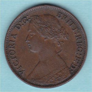 1861 Farthing, Victoria, gVF