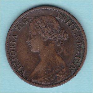 1865 Farthing, Victoria, Fine