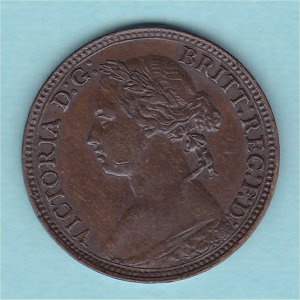 1874H Farthing, Victoria, VF