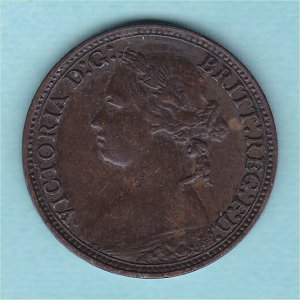 1880 Farthing, Victoria, aVF