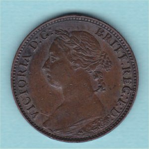 1881 Farthing, Victoria, VF