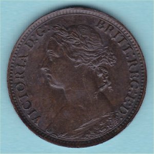 1886 Farthing, Victoria, VF