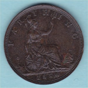 1886 Farthing, Victoria, VF Reverse