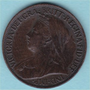 1901 Farthing, Victoria, VF