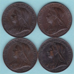 1900 Farthing, Victoria, VF