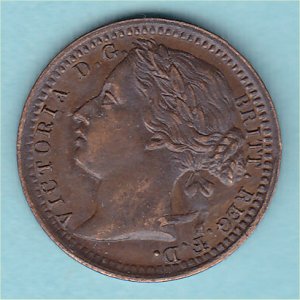 1881 Third Farthing, Victoria, EF