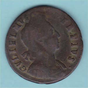 1700 (b) HalfPenny, clear unbarred As, aFine