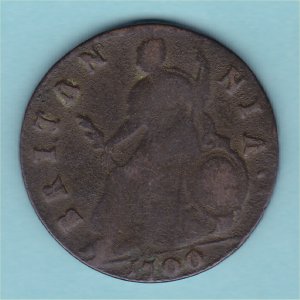 1700 (b) HalfPenny, clear unbarred As, aFine Reverse