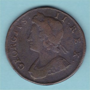 1733 HalfPenny, aFine