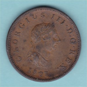 1807 HalfPenny, VF