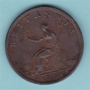 1807 HalfPenny, VF Reverse