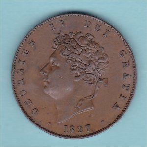 1827 HalfPenny, aEF