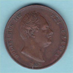 1831 HalfPenny, VF+