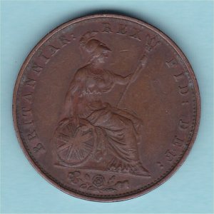1831 HalfPenny, VF+ Reverse