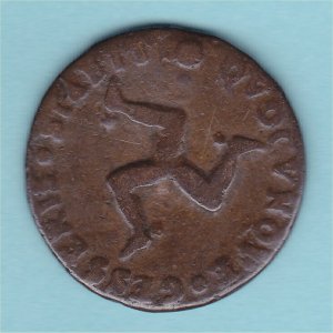 1709 Isle of Man Penny, VF+