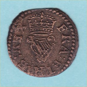 Farthing, Richmond  mm halberd, contemporary counterfeit, gFine Reverse