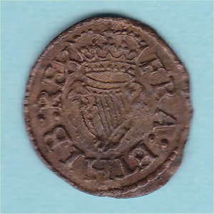 Farthing, Richmond P175 Heart, gVF Reverse