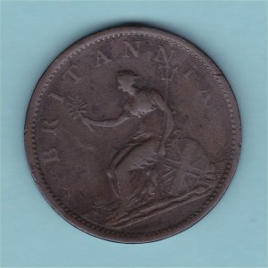 1807 Penny, George III,   Reverse