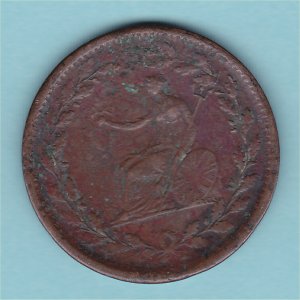 1811 HalfPenny Token, F Reverse