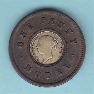 Victorian Model Penny, VF 