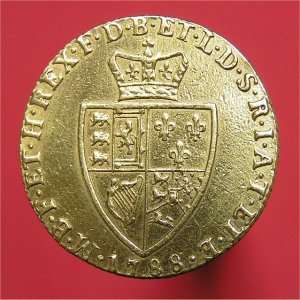 1788 Guinea, George III, GVF Reverse