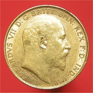 1909 Half Sovereign, Edward VII, good Fine