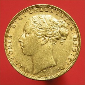 1877M Sovereign, Victoria, VF