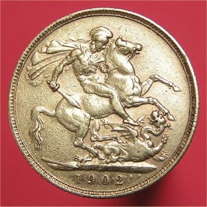 1902P Sovereign, Edward VII, GEF Reverse