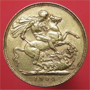 1904P (b) Sovereign, Edward VII, VF Reverse