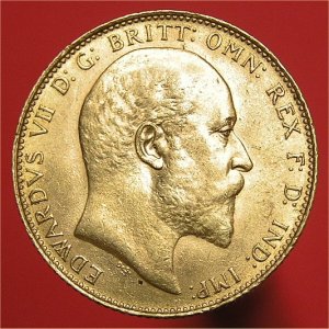 1907 Sovereign, Edward VII, VF+