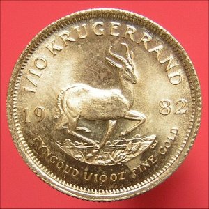 1982%20SA%201/10%20Tenth%20Krugerrand Reverse