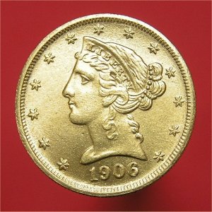 1906 US Five Dollar EF