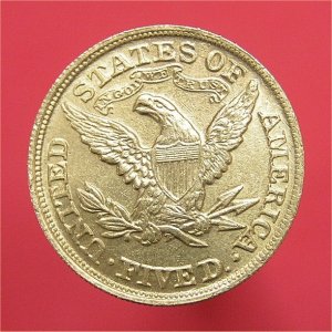 1906 US Five Dollar EF Reverse