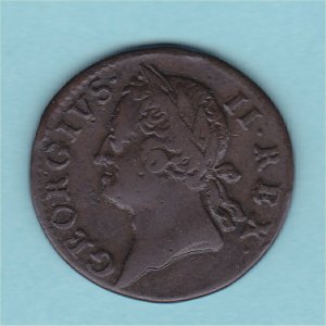 1760 Farthing, George II, VF