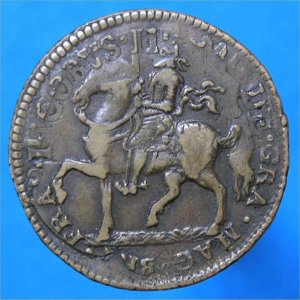 1690 (b) Gun Money Crown, James II, VF