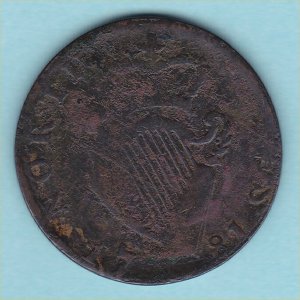 1781 HalfPenny, evasion, aFine Reverse