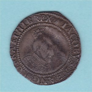 Irish Sixpence, James I, VF