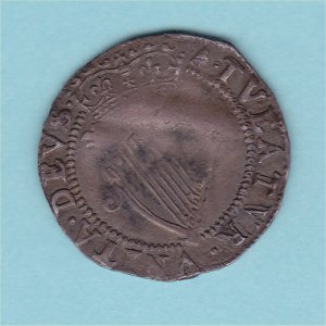 Irish Sixpence, James I, VF Reverse