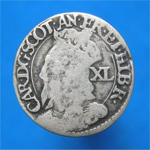 Scottish Forty Pence, Falconers, Charles I, gF