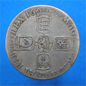 1695 Crown, William III, Fine Reverse