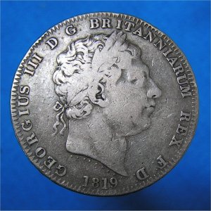 1819 Crown LIX thick garter, George III, F