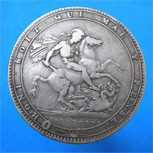 1819 Crown LIX thick garter, George III, F Reverse