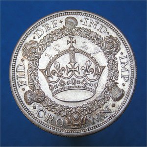 1927 Crown wreath, Proof, George V, aUnc Reverse