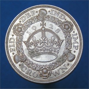 1928 Crown wreath, George V, aUnc Reverse