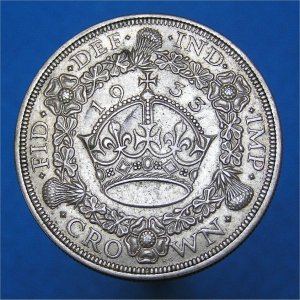 1933 Crown wreath, George V, aUnc Reverse