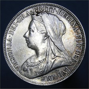 1901 Florin, Victoria Veiled EF