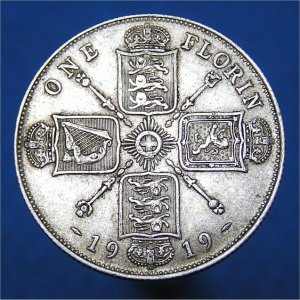 1919 Florin, George V gF  Reverse